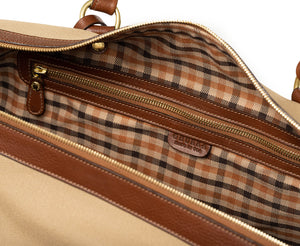 Cavalier III No. 98 Duffel Bag in Twill and Vintage Leather