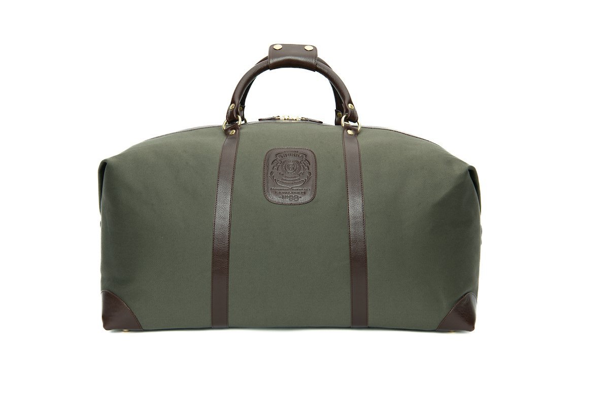 Cavalier III No. 98 Duffel Bag in Twill and Vintage Leather