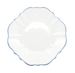 Amelie 8.5 in. Salad Plate with a Royal Blue Rim