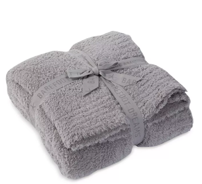 BAREFOOT DREAMS Throw Blanket | Color: Dove Grey CozyChic Throw