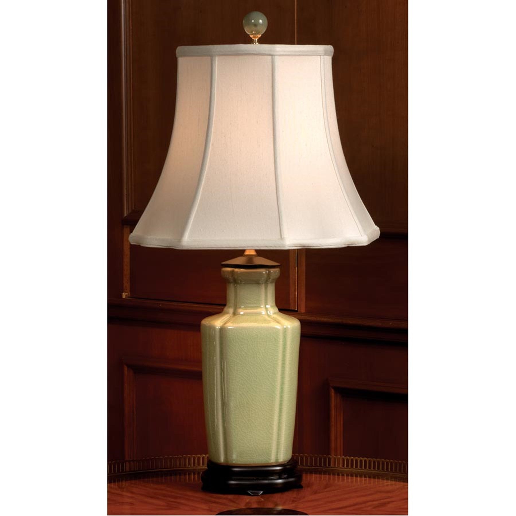 Celadon Lotus Vase Lamp