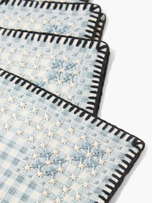 D'ASCOLI Set of four Greta gingham placemats