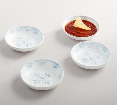 Chambray Tile Stoneware Dip Bowls - set of 4