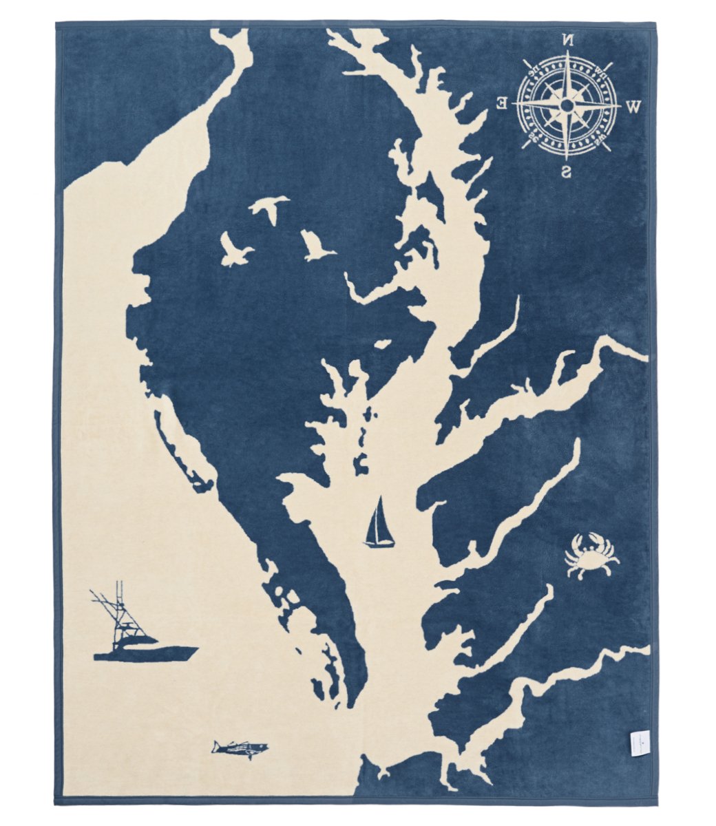 Chesapeake Bay Map Blanket