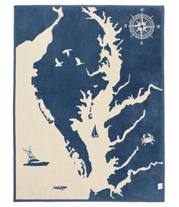 Chesapeake Bay Map Blanket