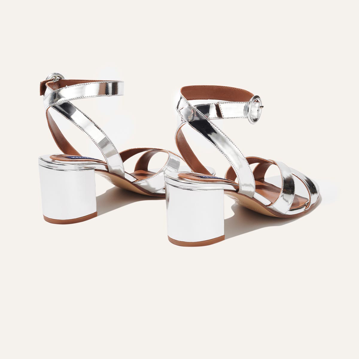 The City Sandal in Silver Mirror