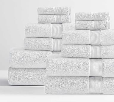 Classic Organic Towel Bundle - Set of 12 in White