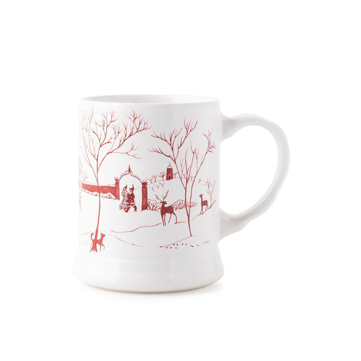 Country Estate Winter Frolic Ruby "Mr. & Mrs. Claus" Mug