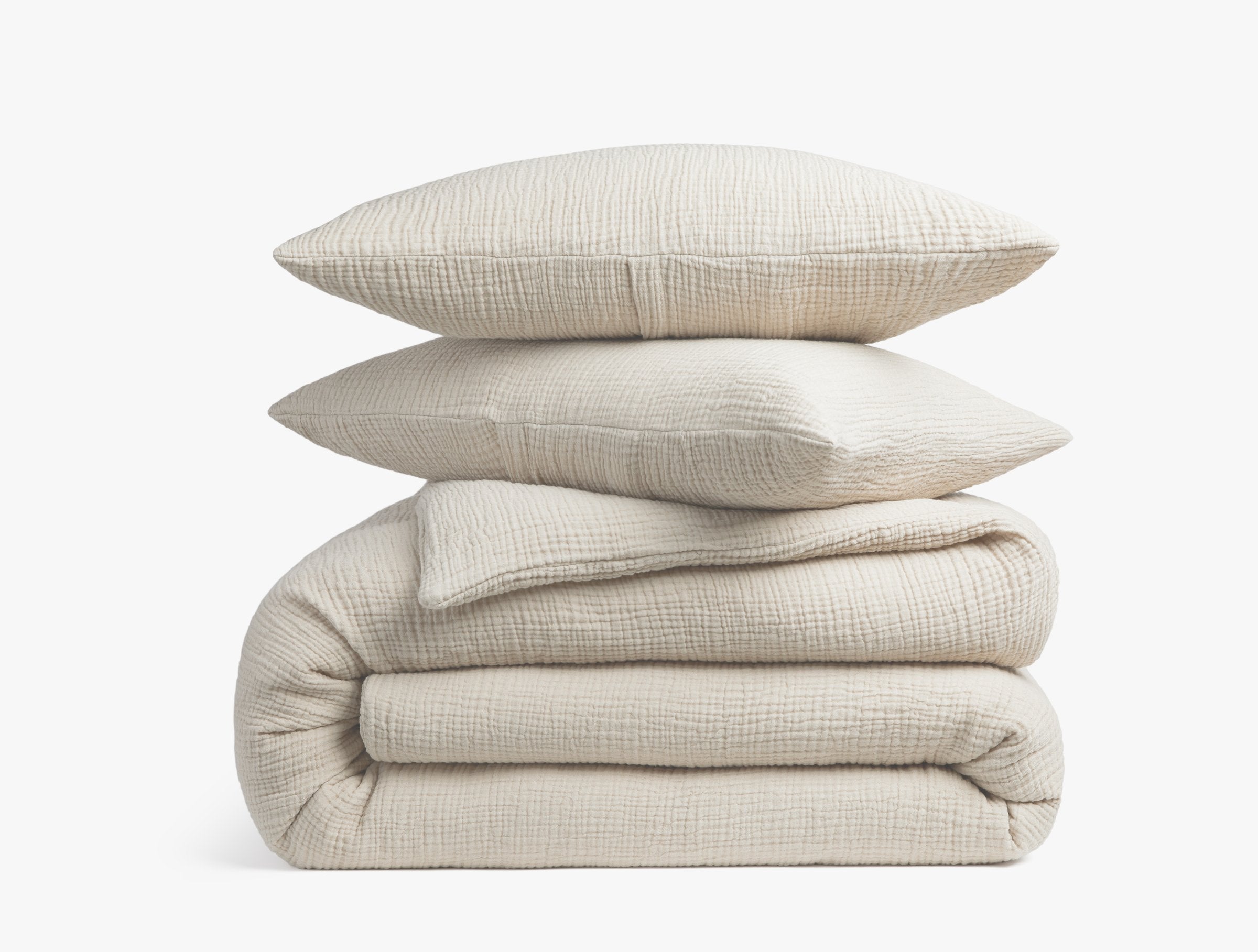 Cloud Cotton Duvet Cover Set (Ivory)