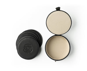 Coaster Set No. 247 | Black Leather