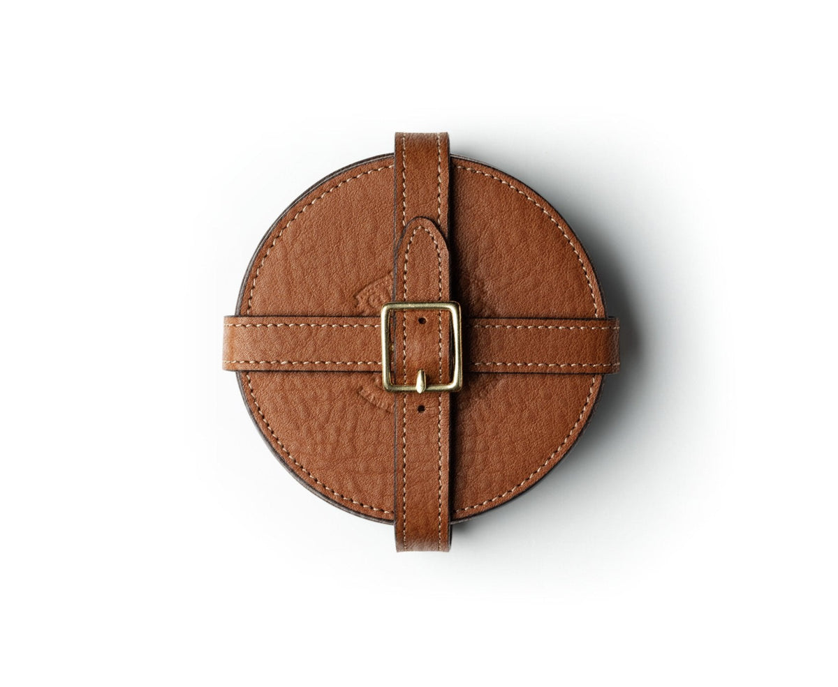 Leather coaster set store