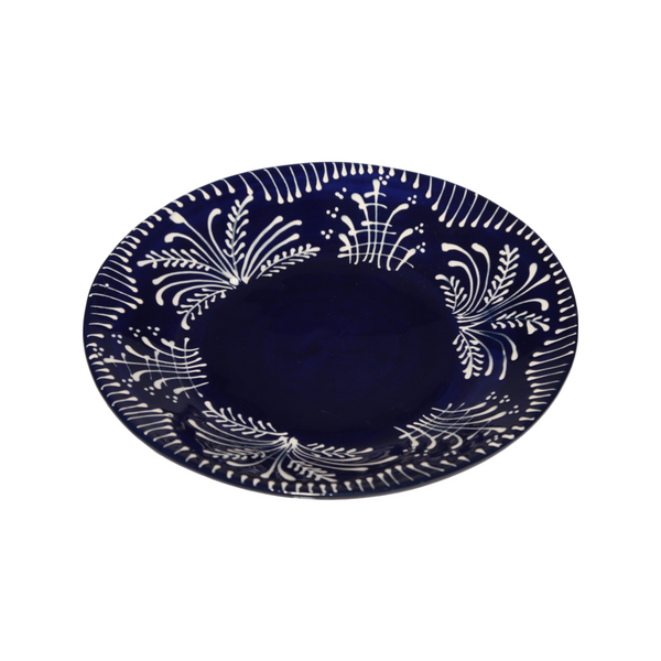 Cobalt Lace Dessert Plate Set 4