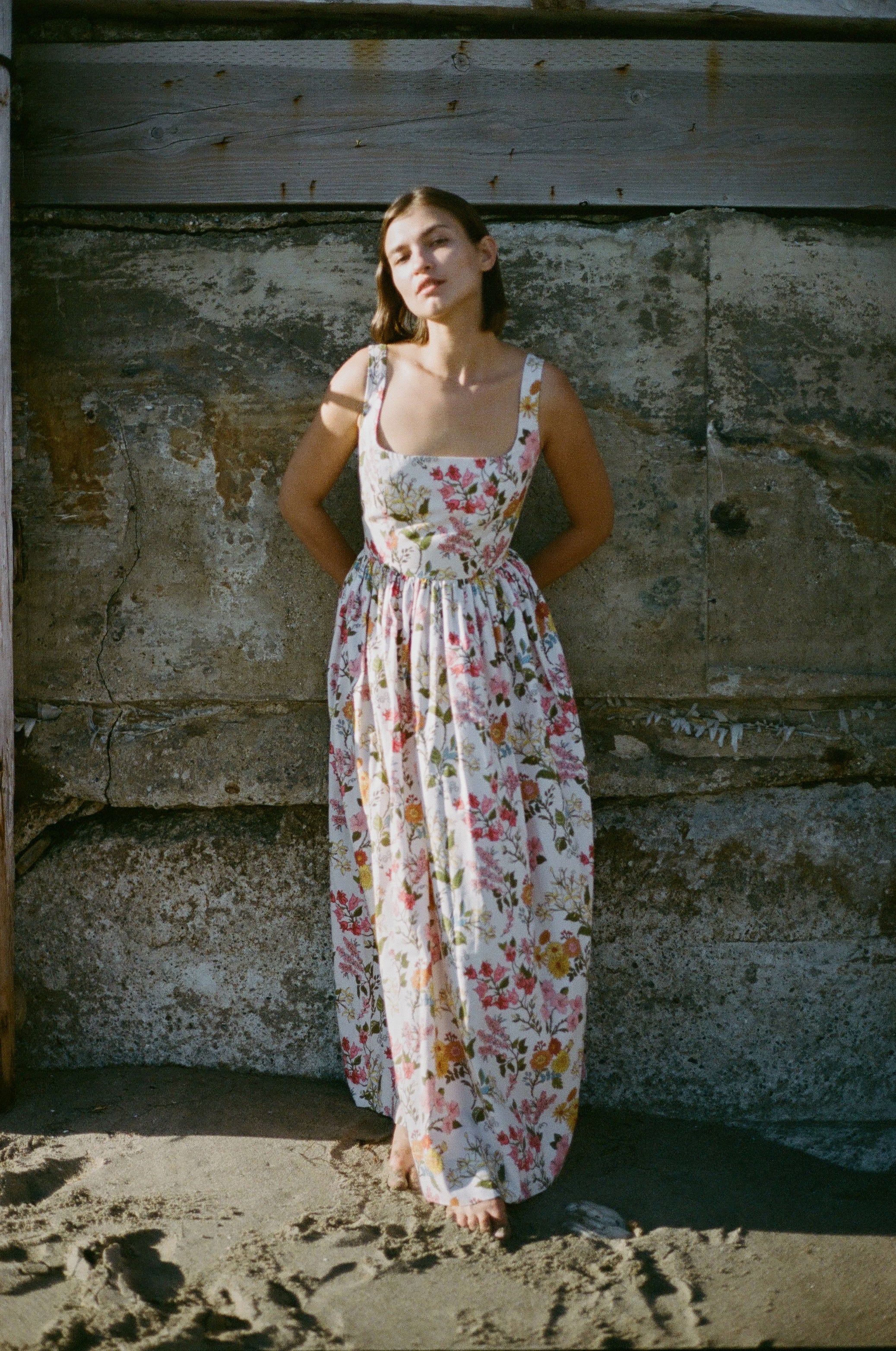 Scoop Neck Dress in Multi Floral