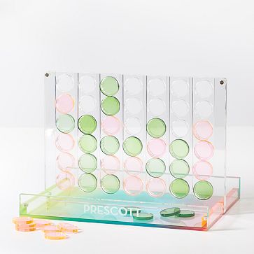 Colorful Acrylic 4-in-a-Row Game Set