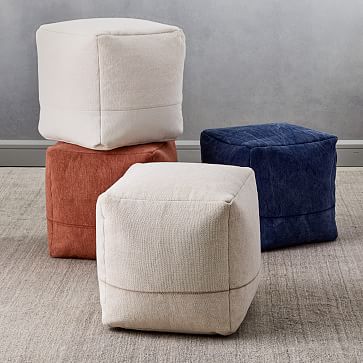 Cotton Canvas Pouf