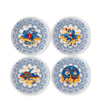 Yippee Ki Yay Melamine Dinner Plate, Set of 4