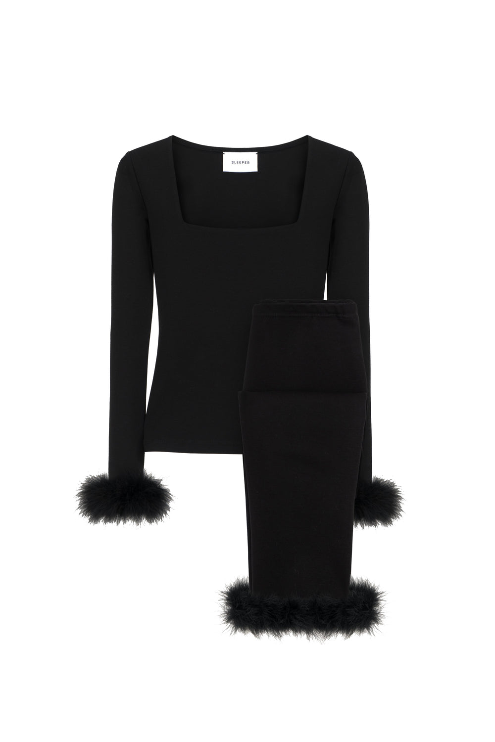 The Weekend Chic Set with Leggings in Black