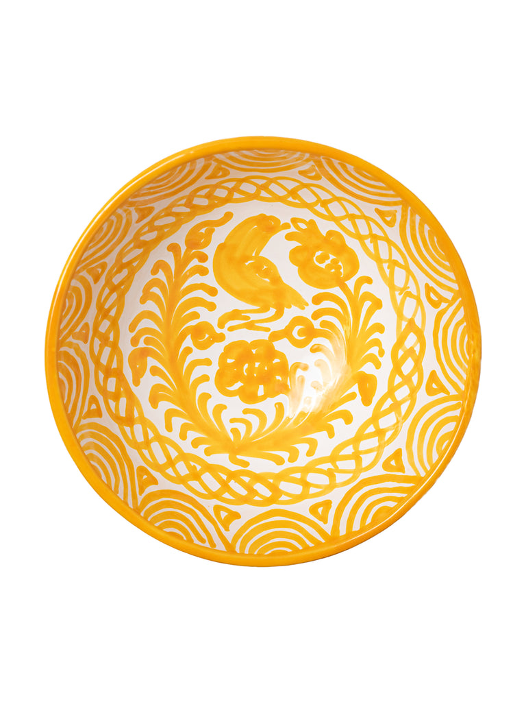 Casa Amarilla Medium Bowl with Hand-painted Designs