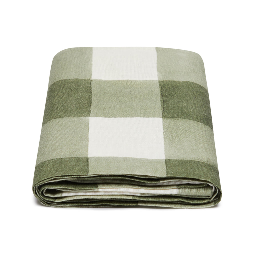 Green Gingham Tablecloth