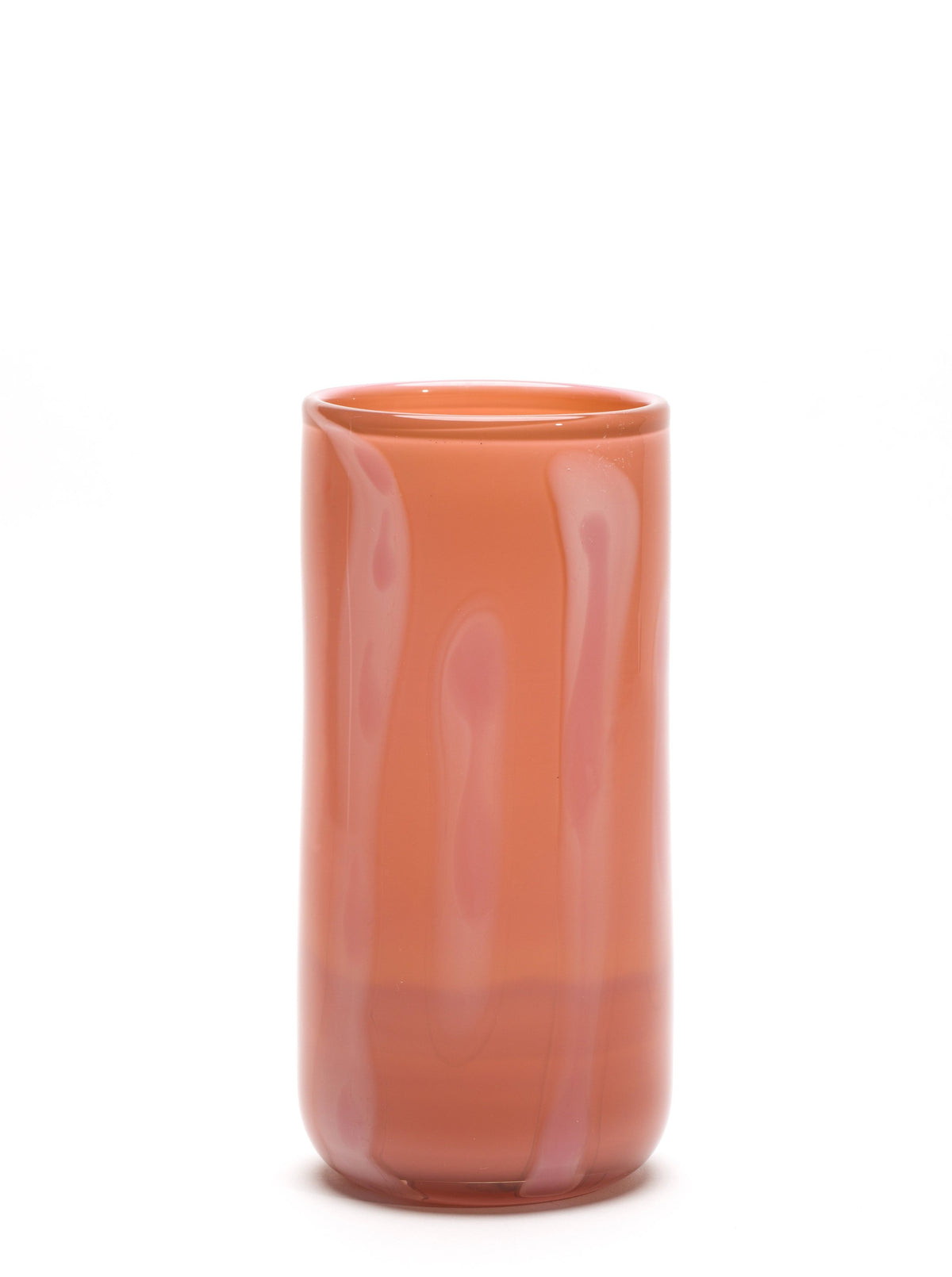 Coral White Light Pink Stroke Vase