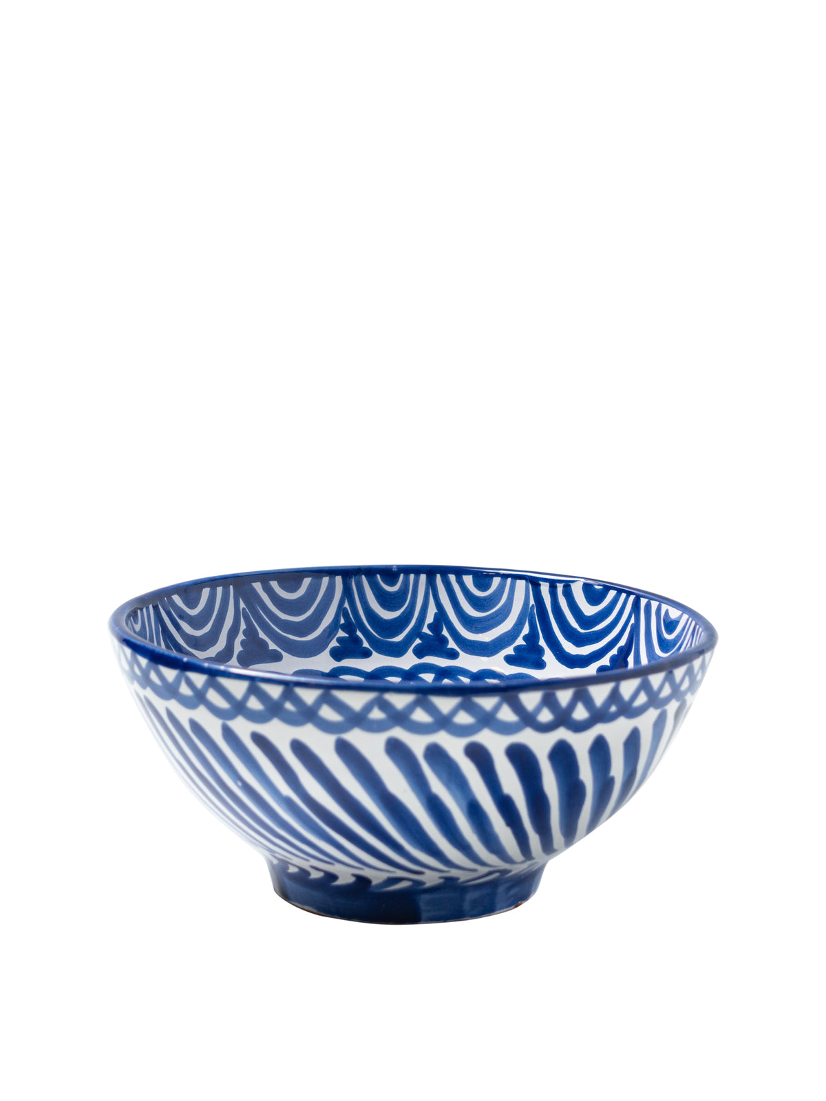 Casa Azul Medium Bowl with Hand-painted Designs