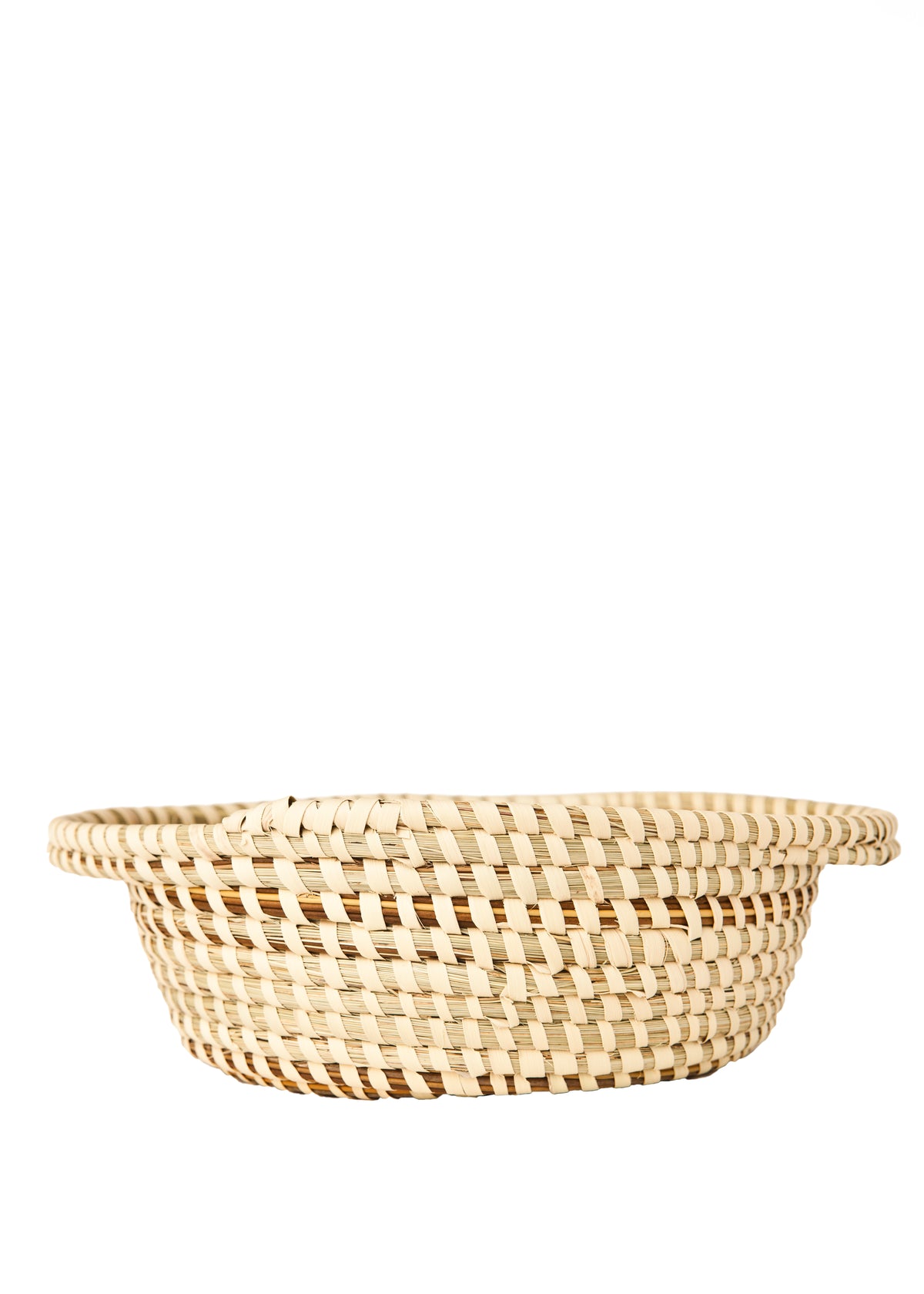 Round Old Fashioned Braided Edge Basket