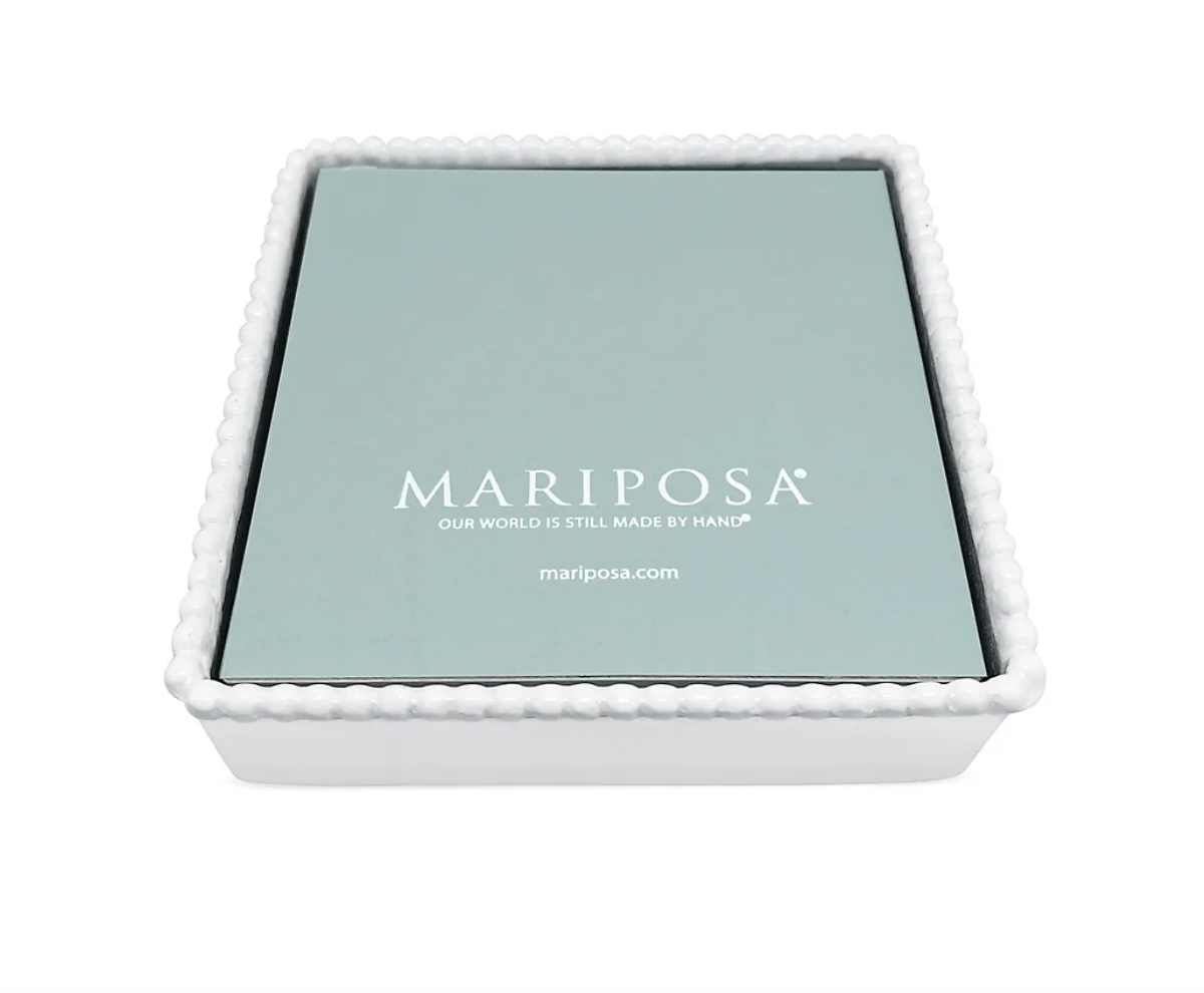 Beaded Napkin Box With Insert