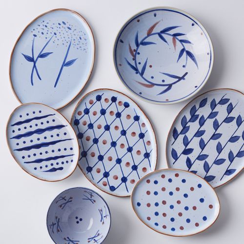 Dansk Vandvid Ceramics by Niels Refsgaard - 7 piece serving set