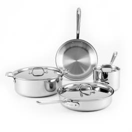D3 Stainless 7 Piece Pots and Pans Cookware Set
