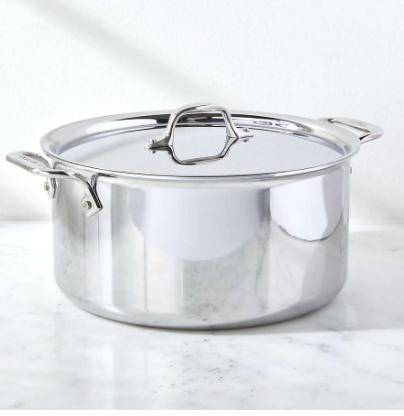 All-Clad © d3 Stainless Steel 8-Quart Stock Pot with Lid