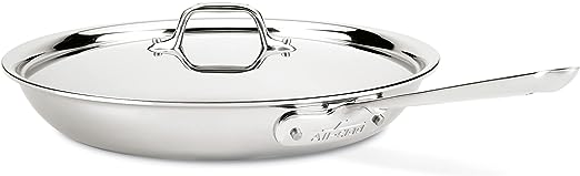All-Clad D3 3-Ply Stainless Steel Fry Pan with Lid