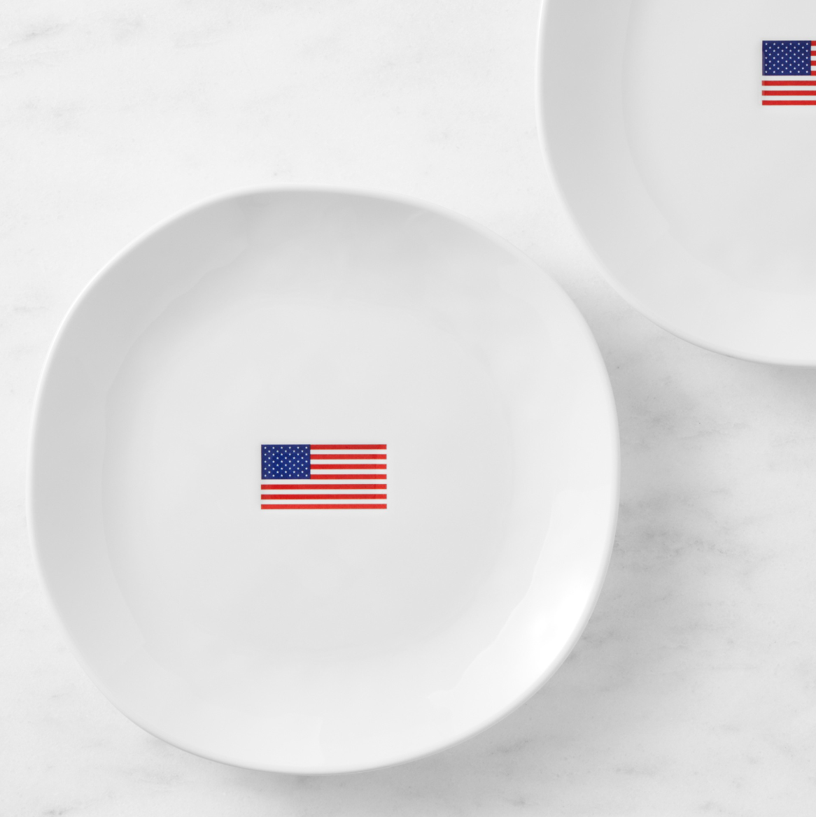 American Flag Melamine Salad Plates, Set of 4