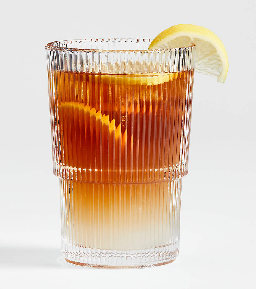 Atwell Stackable Ribbed Highball Glass