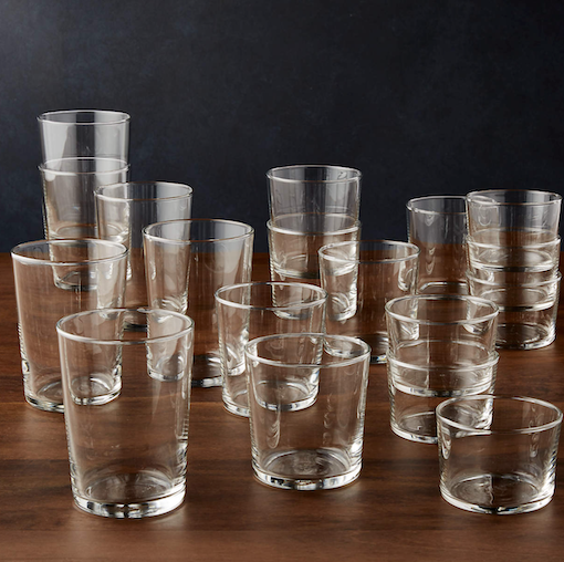 Bodega Mixed Glasses, Set of 18