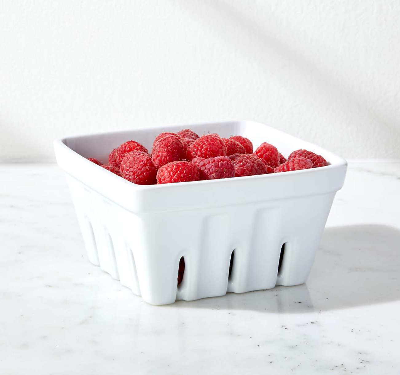 Berry Box White Colander