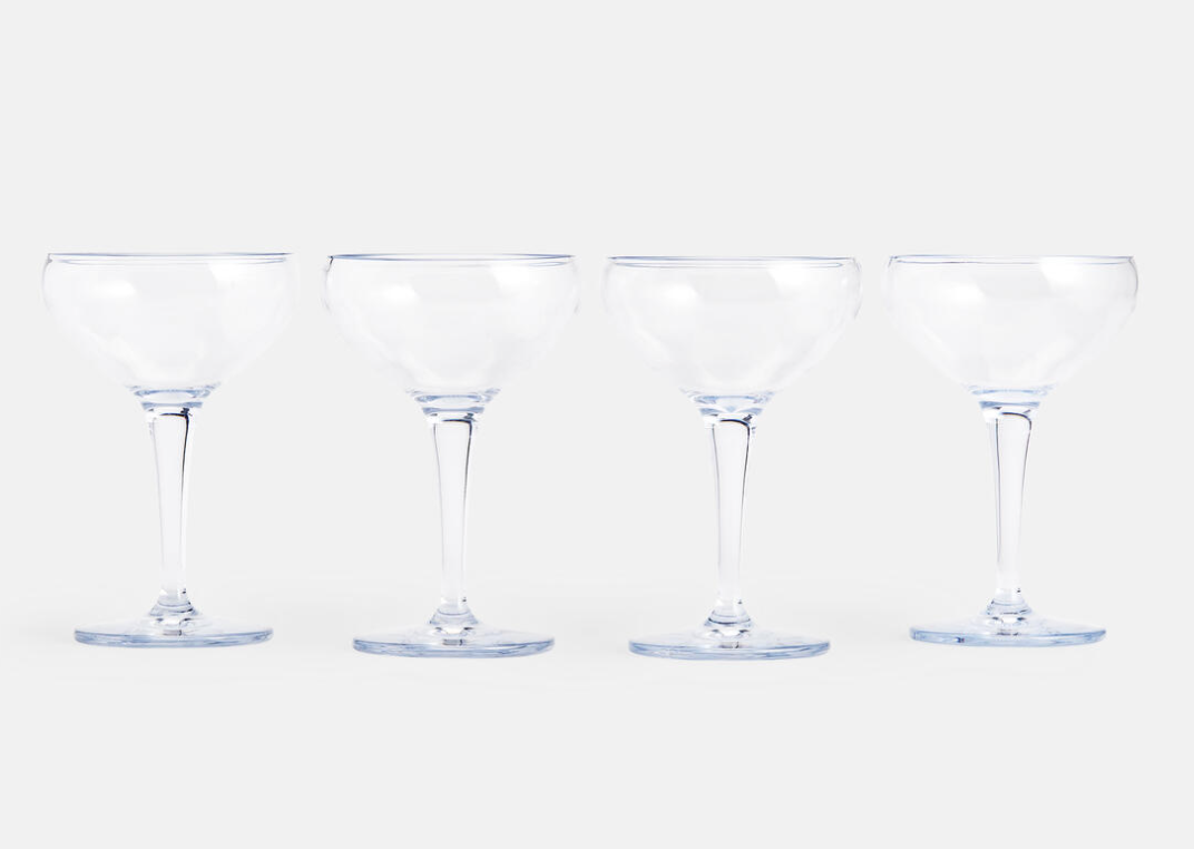 Cabana Champagne Coupe, Set of Four