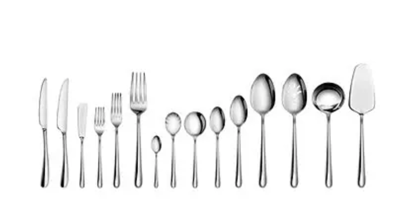 Cangshan Rain II Series 103-piece Stainless Steel 18/10 Forged Flatware Set
