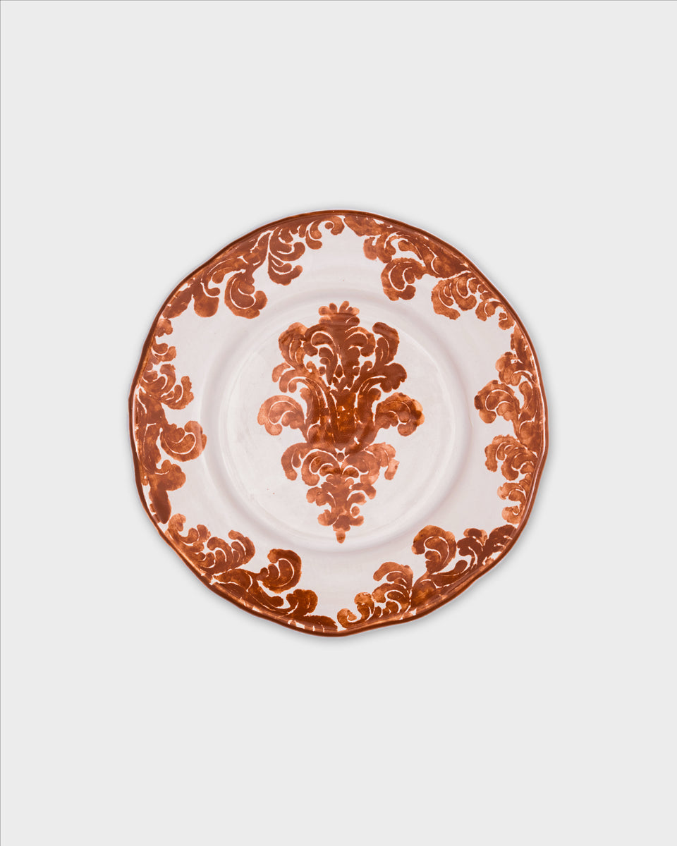 Damask Dessert Plate, Natural