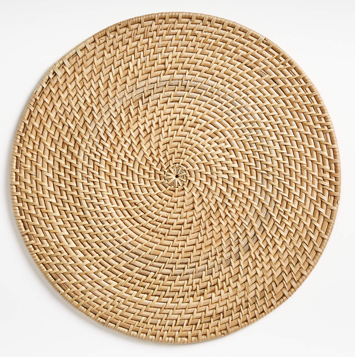 Artesia Round Natural Woven Rattan Placemat