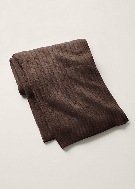 Cable Cashmere Throw Blanket