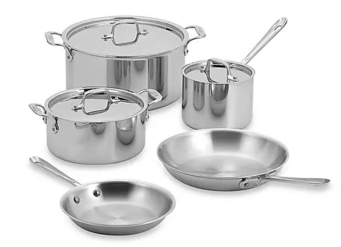 All-Clad D3 Stainless Steel 8-Piece Cookware Set