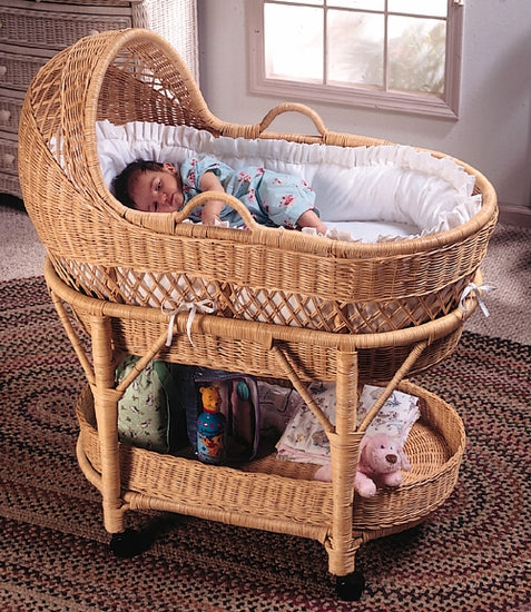 Deluxe Wicker Bassinet (UPS $110)