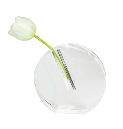 CRYSTAL ROUND BUD VASE | SMALL