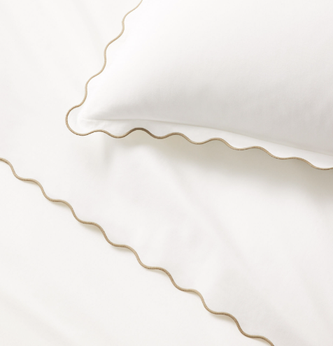 Wave Percale Sheet Set (Queen, Doe)