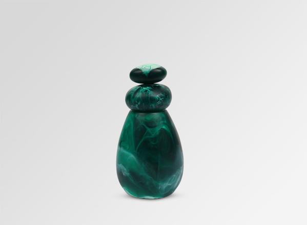 Resin Boulder Grinder - Emerald Swirl