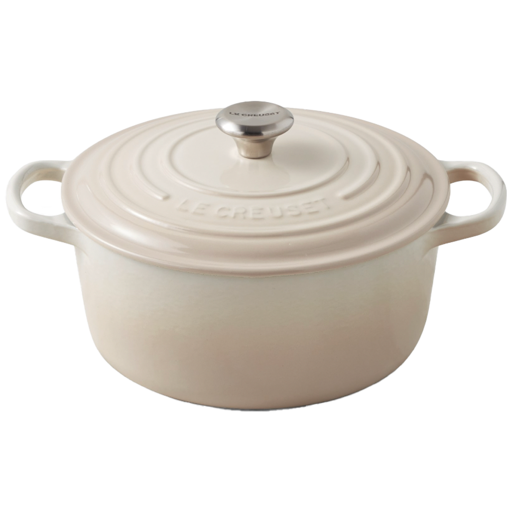 Signature Enameled Cast Iron Round Oven, Meringue