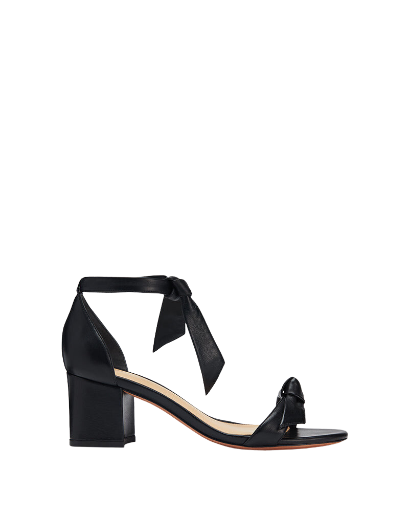 Clarita Block 60 in Black Leather
