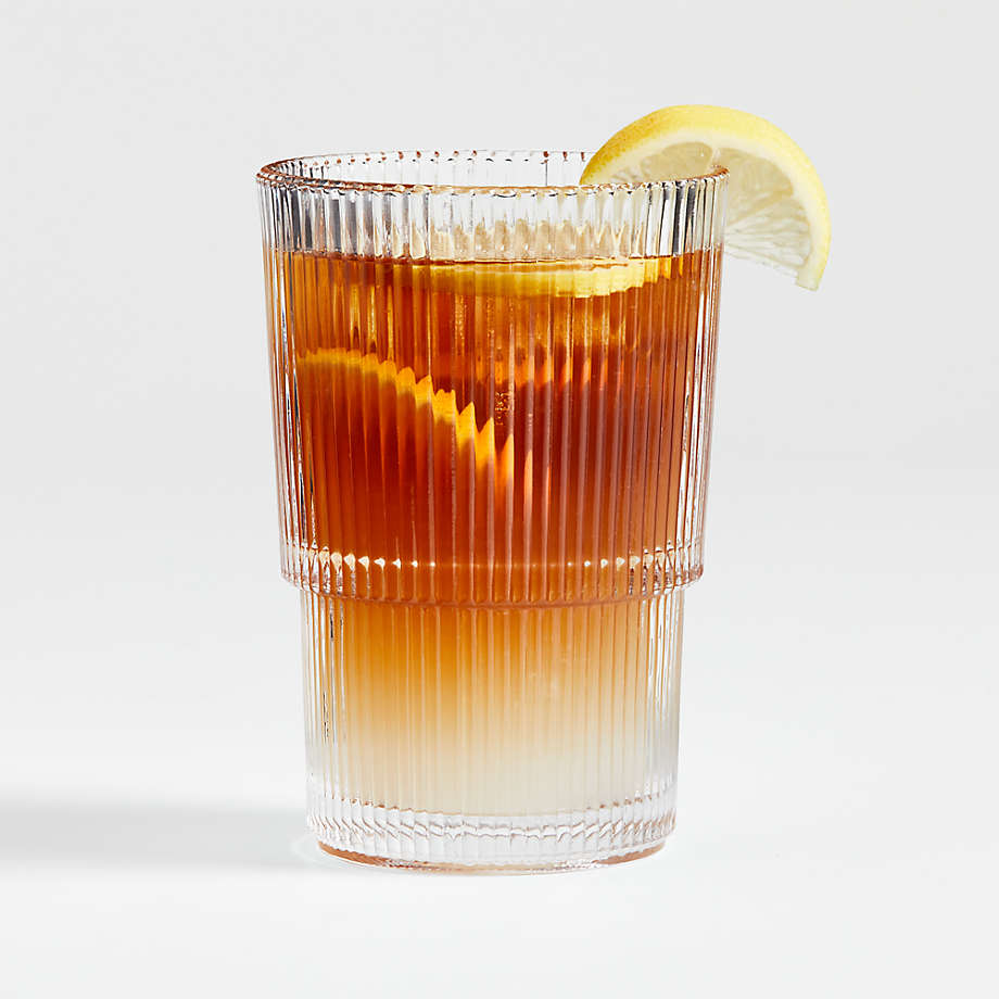 Atwell Stackable Ribbed Highball Glass