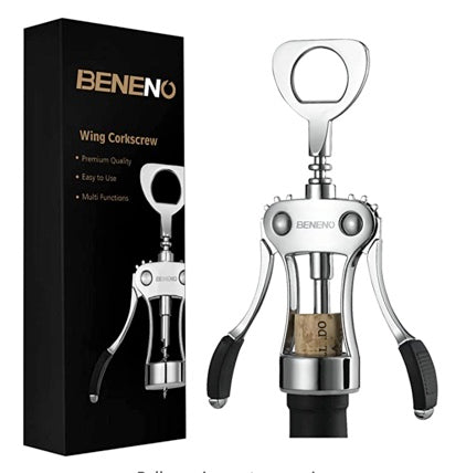 Zinc Alloy Premium Wing Corkscrew Wine Bottle Opener with Multifunctional Bottles Opener