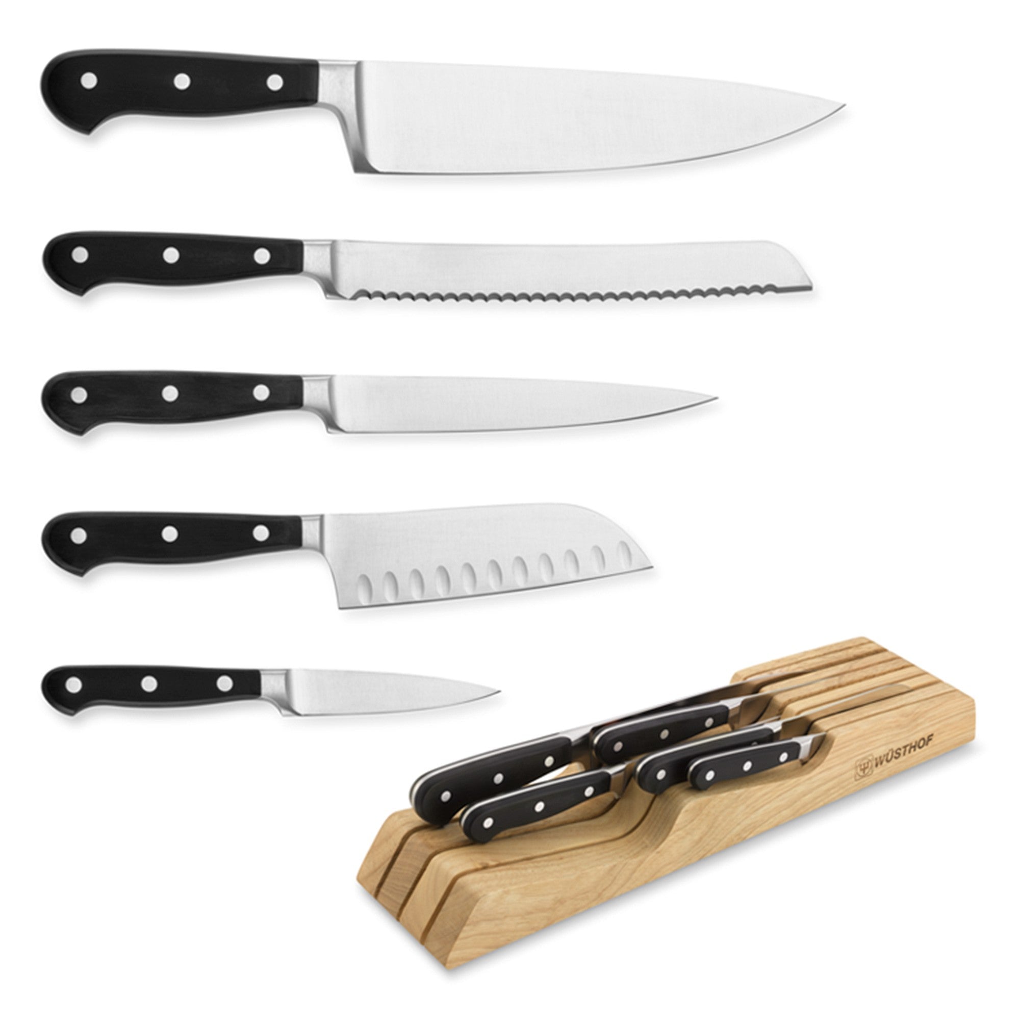 Wüsthof Classic Knives with Drawer Tray, Set of 6